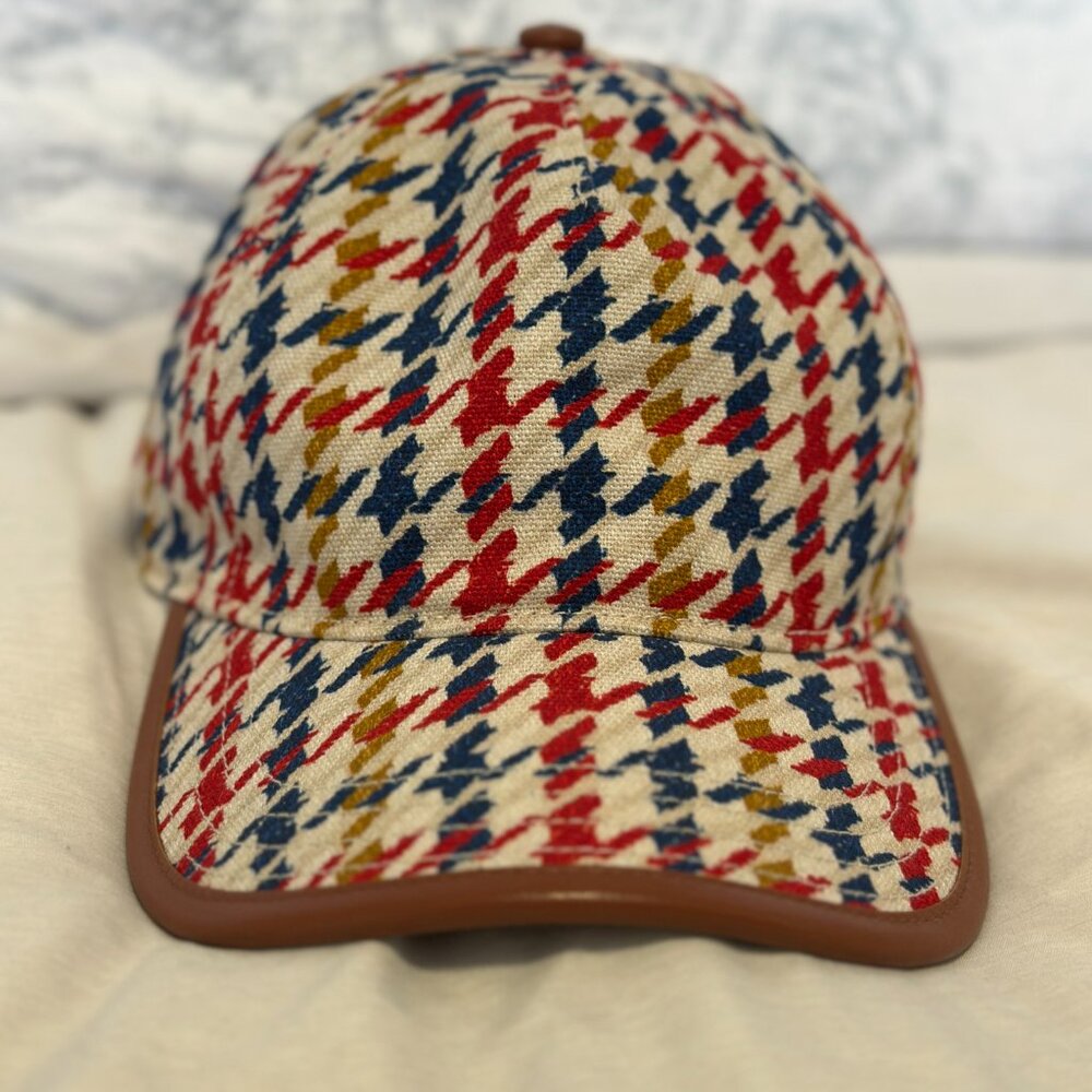 NWOT - Coach Houndstooth Baseball Cap In Organic Cotton - Picture 5 of 5